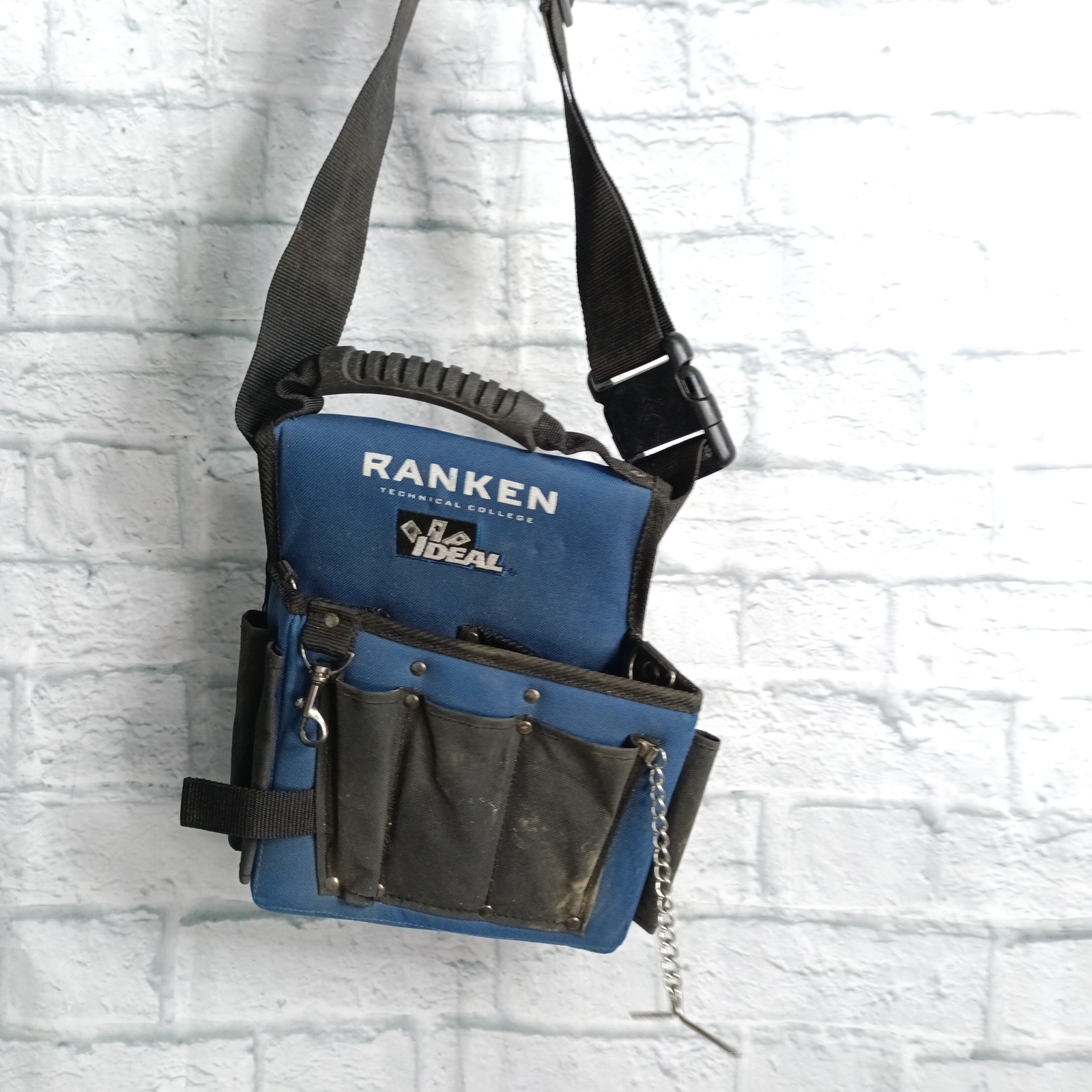 IDEAL Journeyman Electrician’s Tote Tool Pouch Blue/Black Fabric RANKEN s10