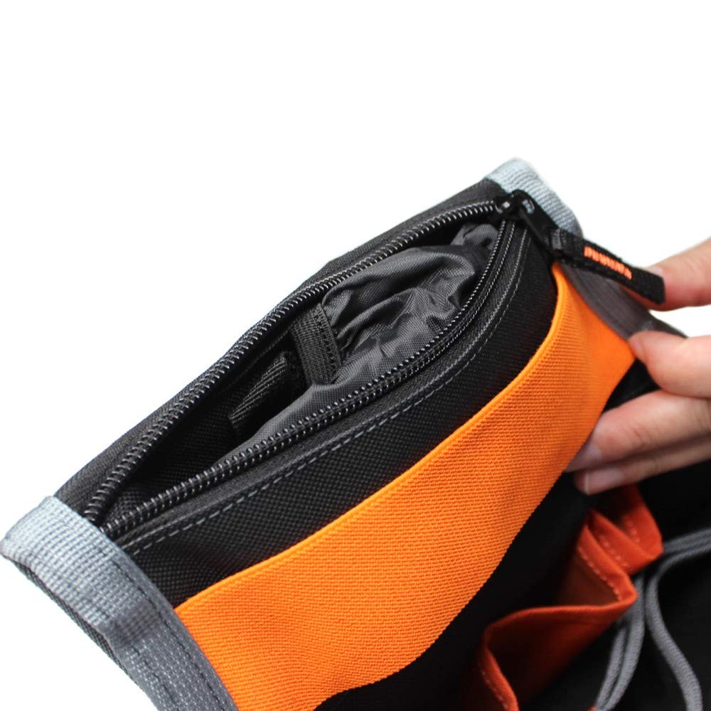 MELOTOUGH Electrician Tool Pouch Bag with 10″L x 3.35″W x 12.6″H, Black