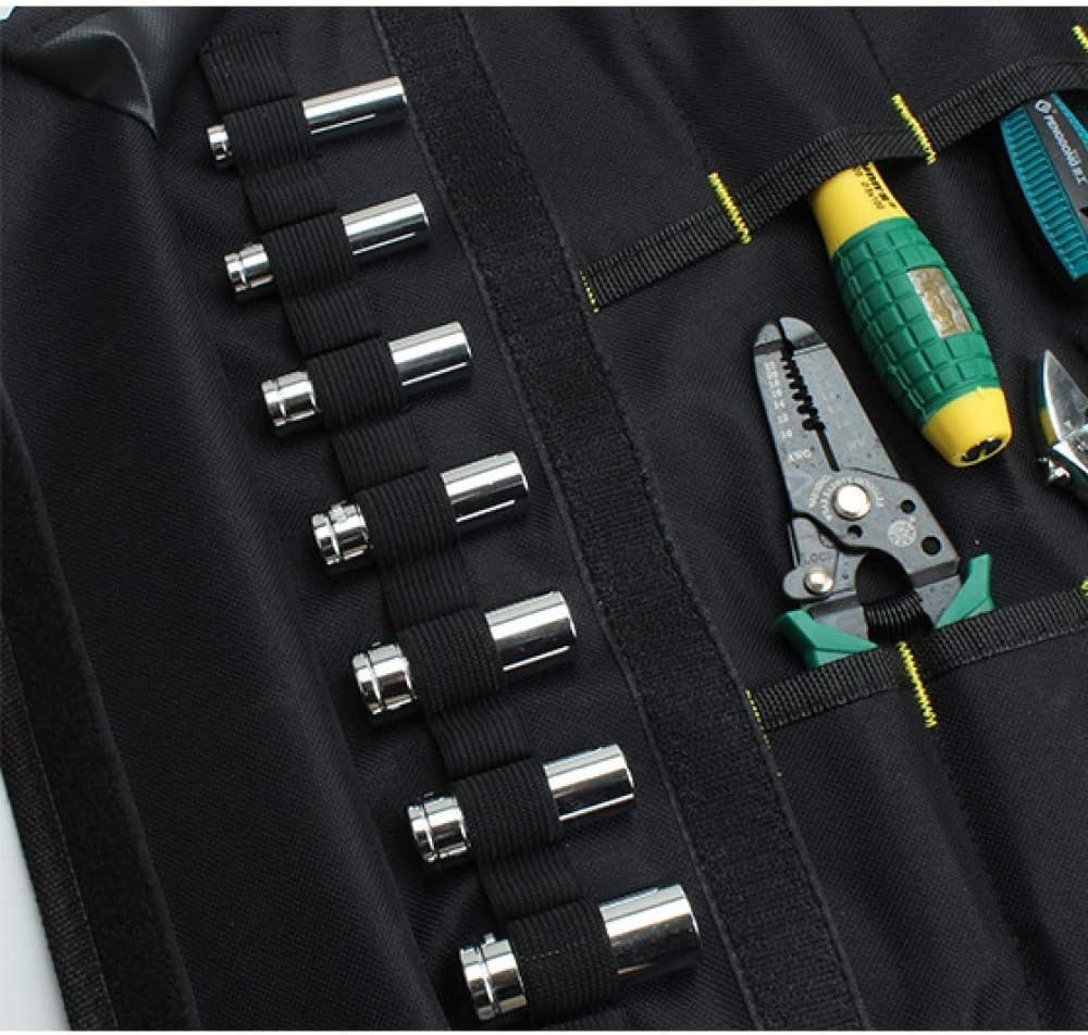 20 Pocket Tool Roll Heavy Duty Bag Organizer Roll Up Pouch Mechanic Electric