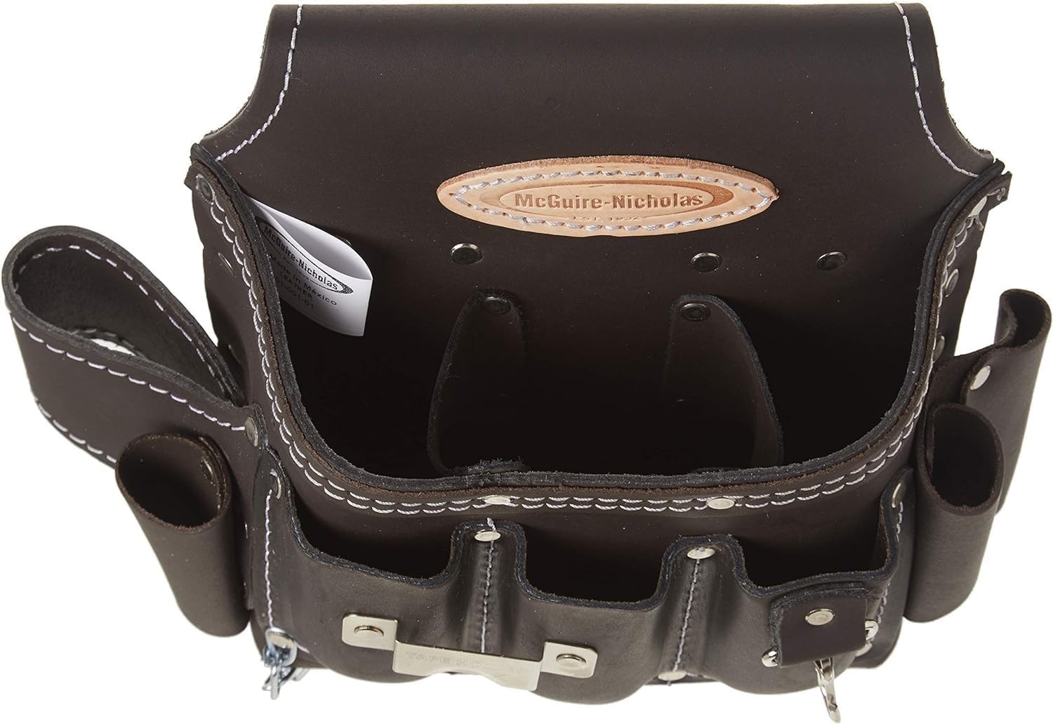Oil-Tanned Leather Utility Pouch, 12 Pockets