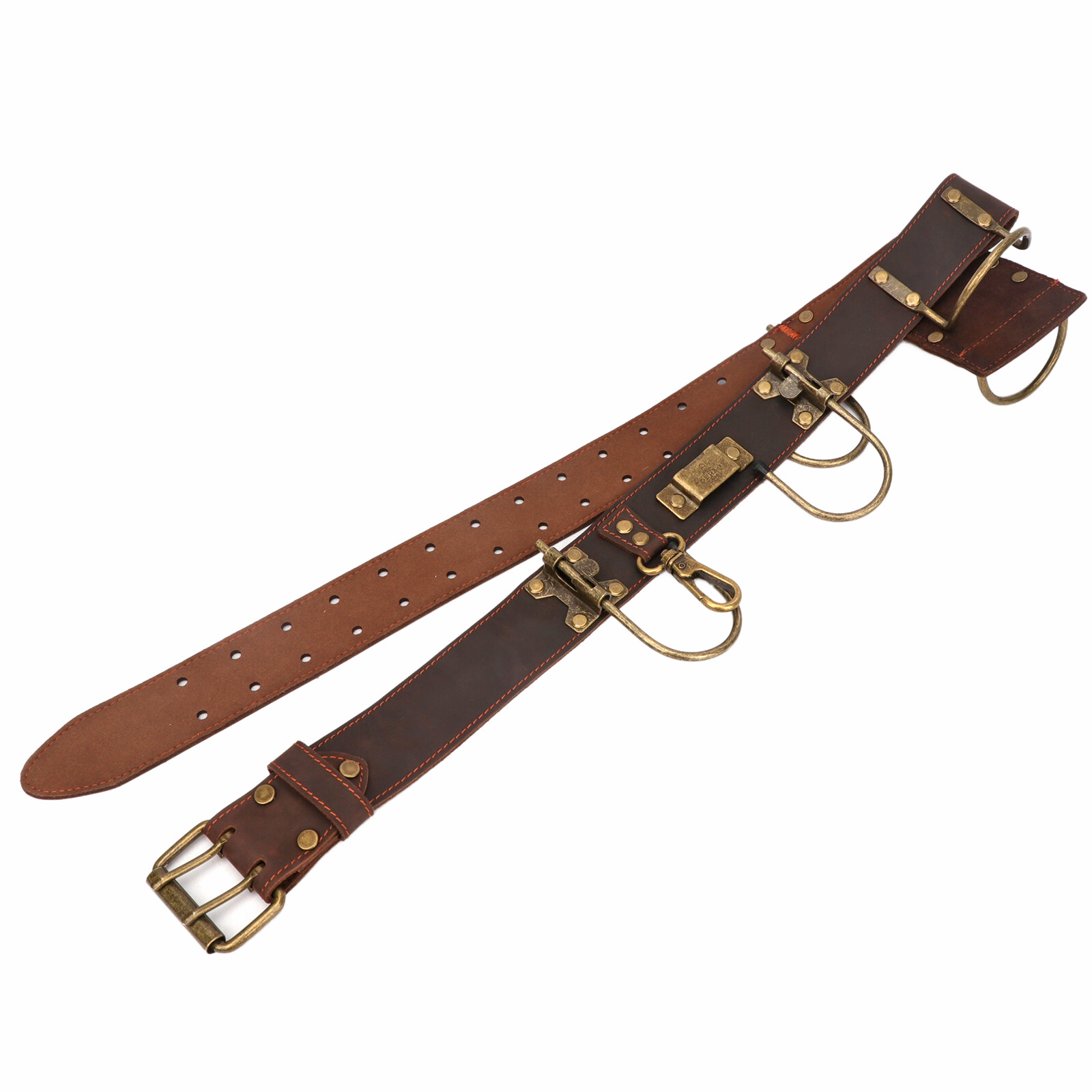 TOURBON 2inch Tools Belt Hammer Hooks Axe Holder Tape Measure Drill Holster Rig