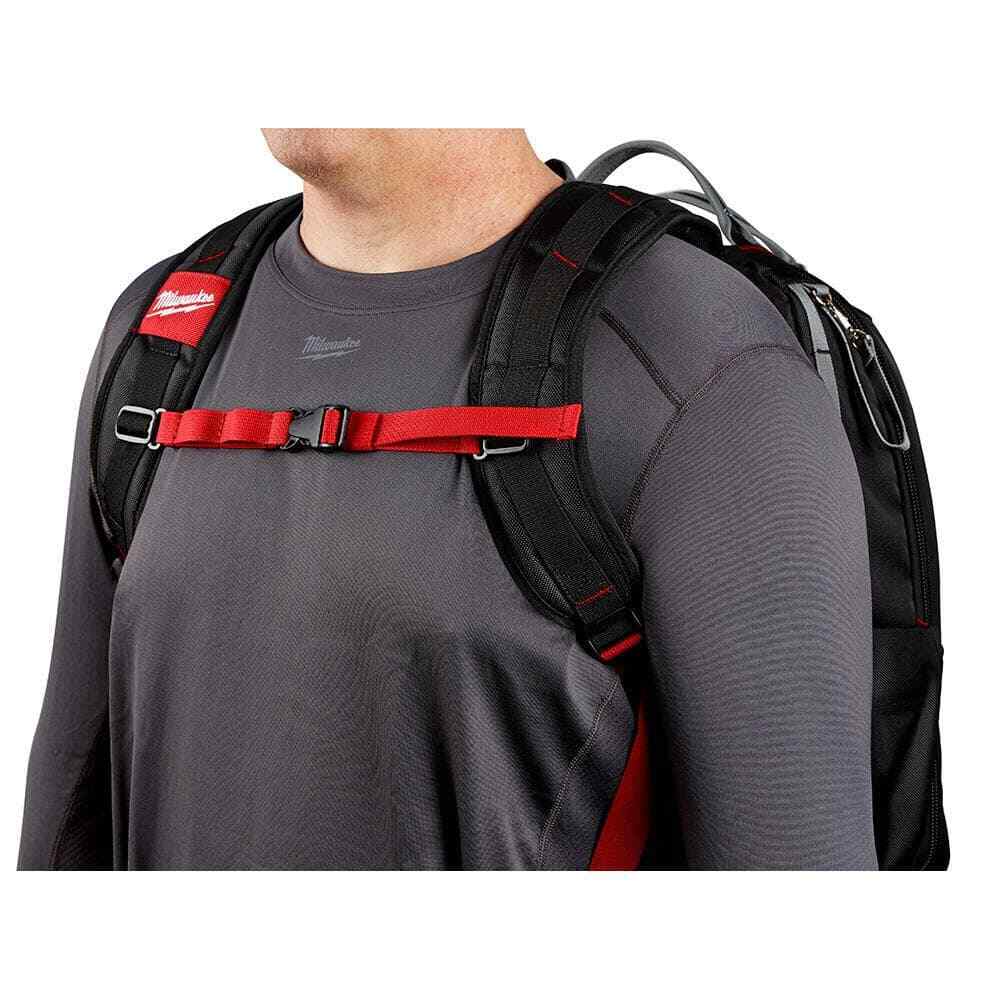 Milwaukee Jobsite Backpack Heavy-Duty Tear-Resistant Tool Storage Hardshell
