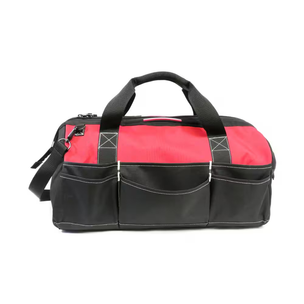 Husky Tool Bag 22 In Spring Loaded Wide Mouth 23 Pocket 600D Polyester