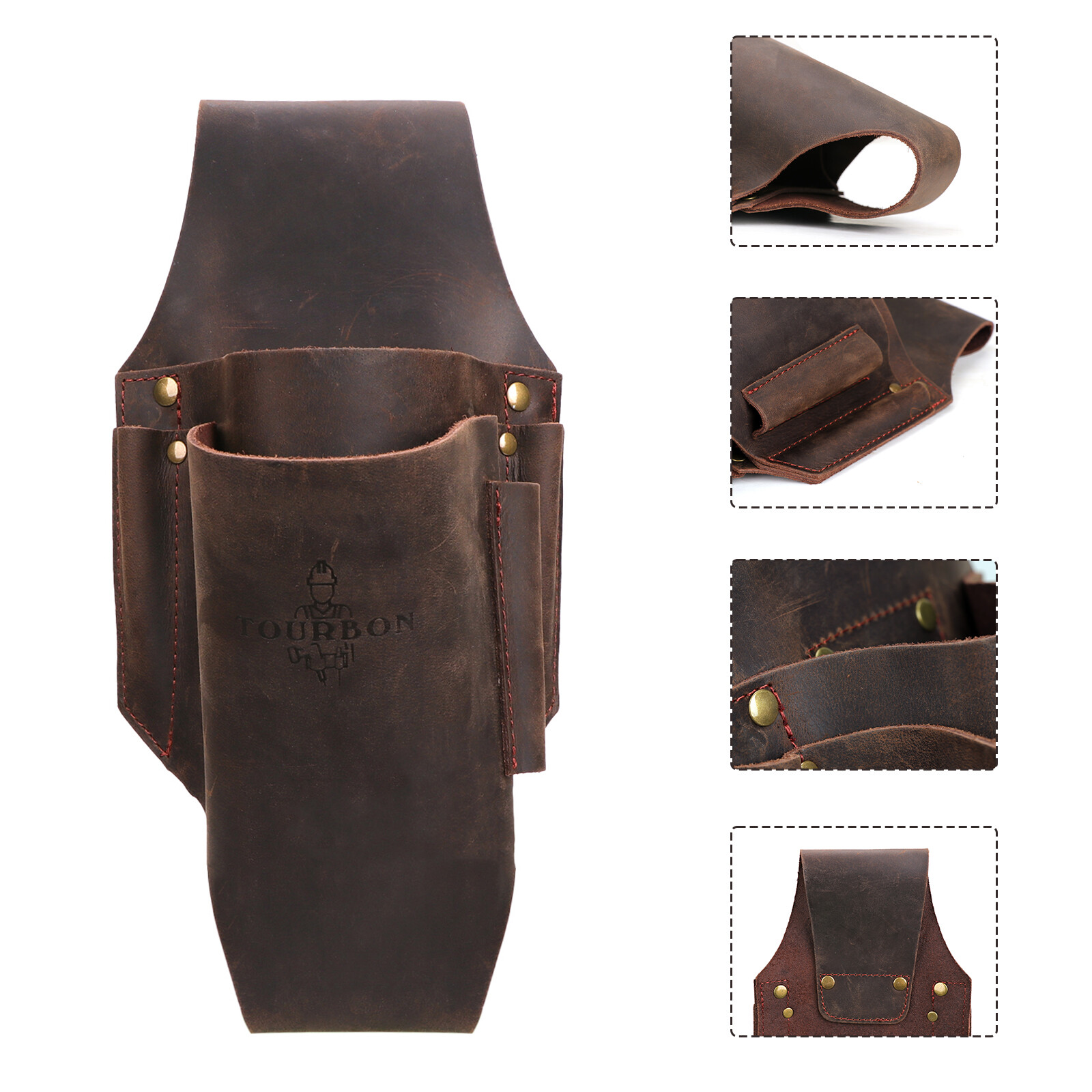 Leather Tool Holder Belt Pouch Tree Logging Wedge Holster File Case Bag