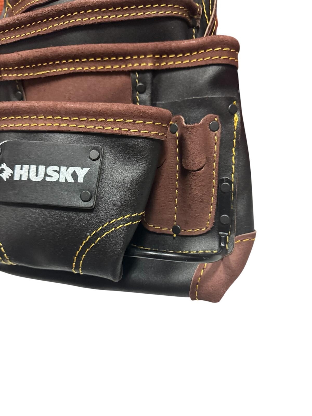 10 PKT Oil Tan Construction Leather Tool Pouch Bag Belt