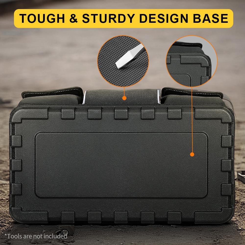 Winhunt Heavy Duty Tool Bag Wide Mouth Molded Bottom Shoulder Strap Polyester