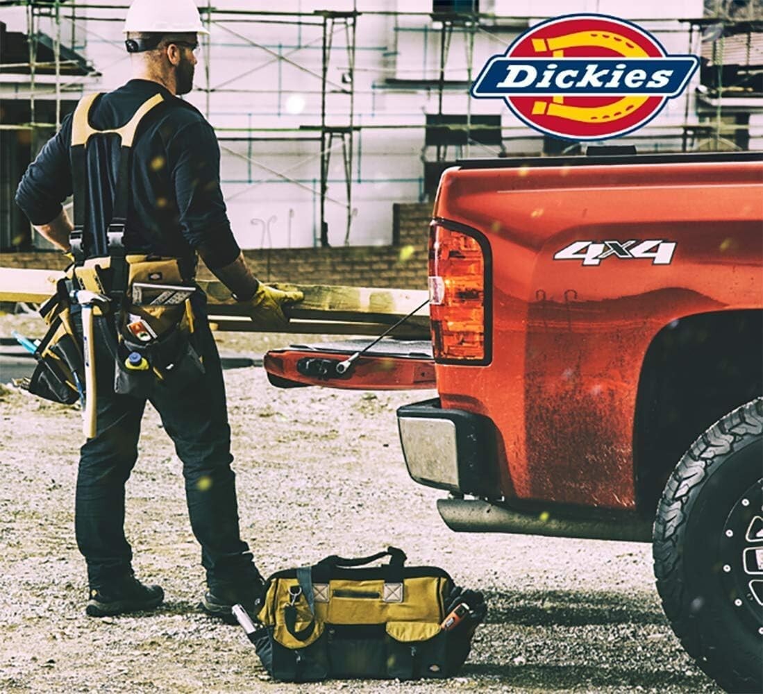 Dickies Black 16 Pocket Bib-Style Carpenter’s Craftsmen’s Apron Tool Belt 57081