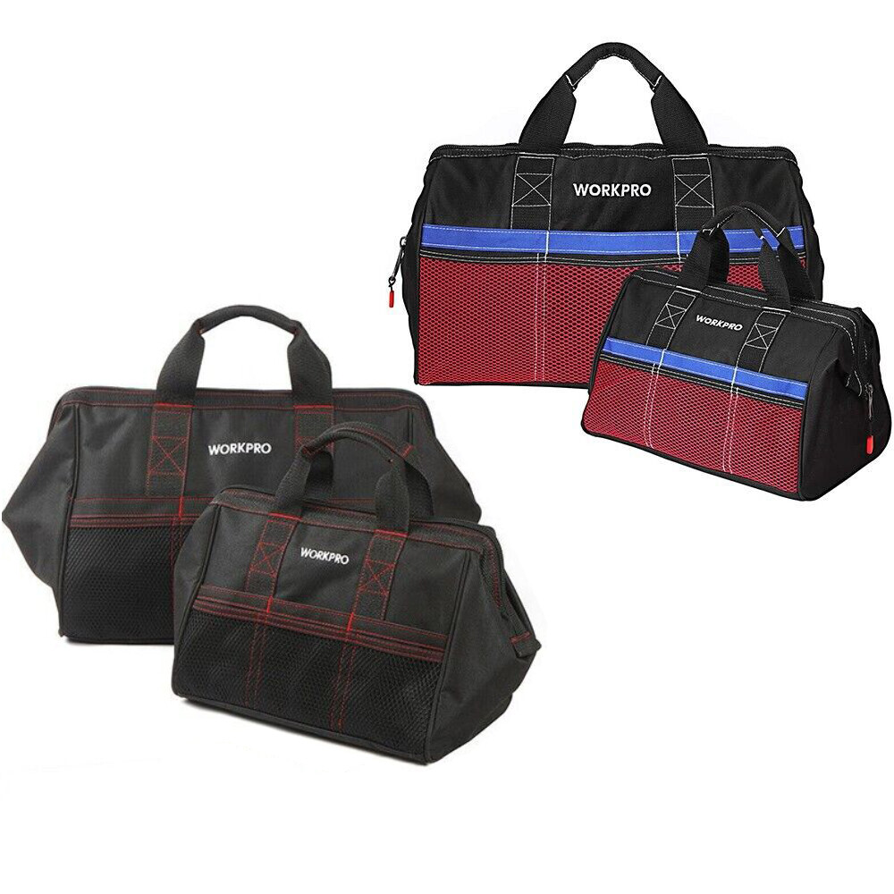 WORKPRO 2PIECE Tool Bag Tool Storage Bag Case Oxford Zipper-Top 13-inch &18-inch