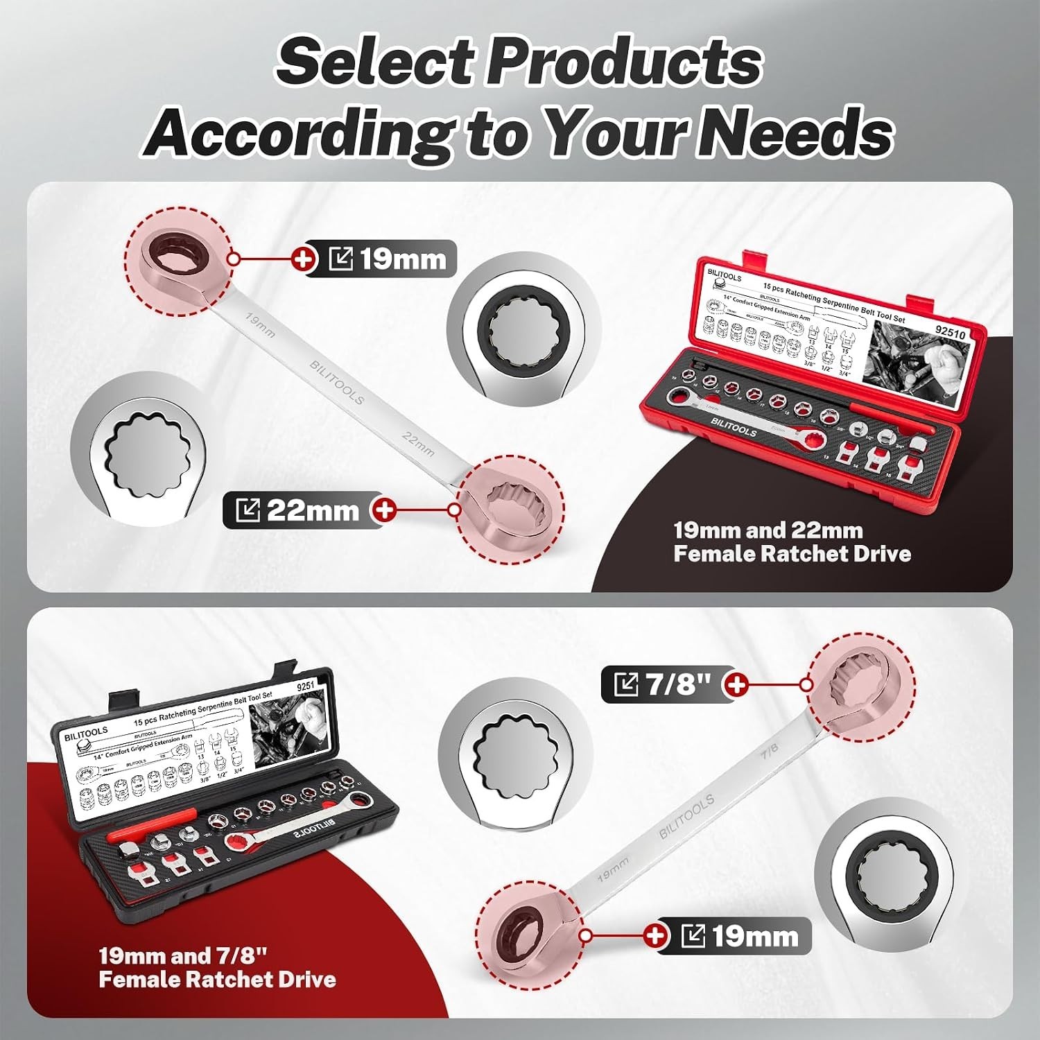 Pro-Grade Serpentine Belt Tensioner Tool Set – 15 Tools