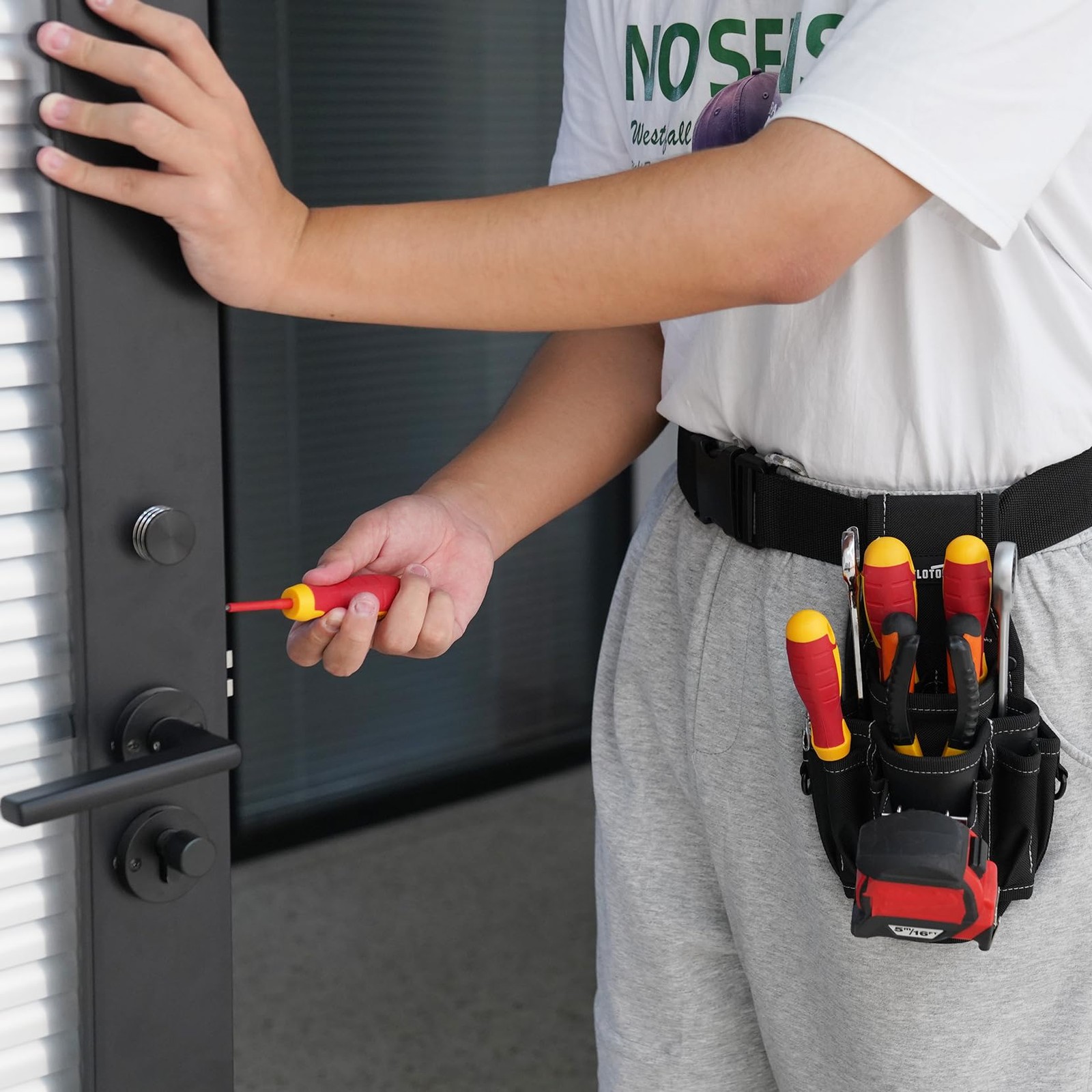 Small Tool Pouch Electrican Clip on Tool Pouch,Tool Belt Pouch with Belt Clip…