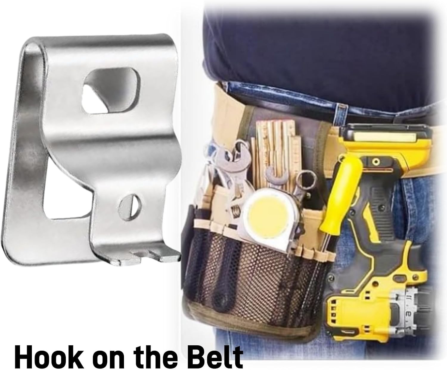 12-Pack Stainless Steel Belt Clips for DeWalt 20V Tools – Easy Installation
