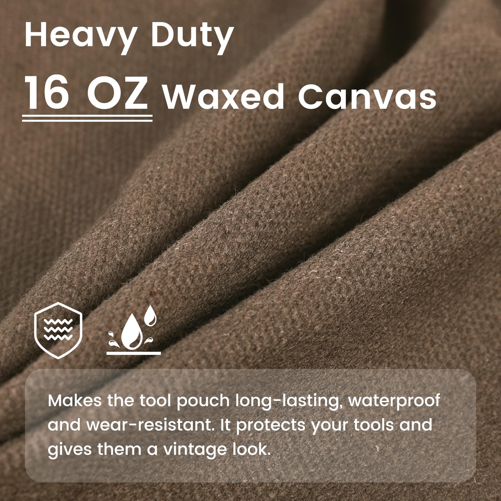 Canvas Tool Bag 16 OZ Waxed Canvas 9.5″L x 10.5″W x 5.5″H – Tool Storage