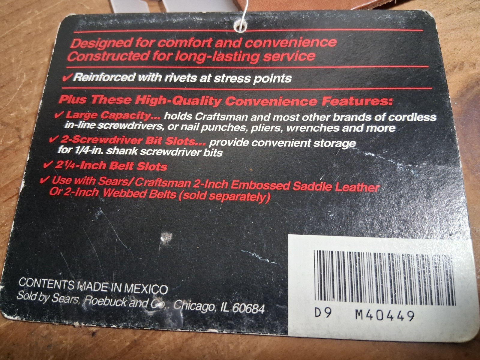 Craftsman 9-40449 In-line Screwdriver Holster NOS, Ships Free.
