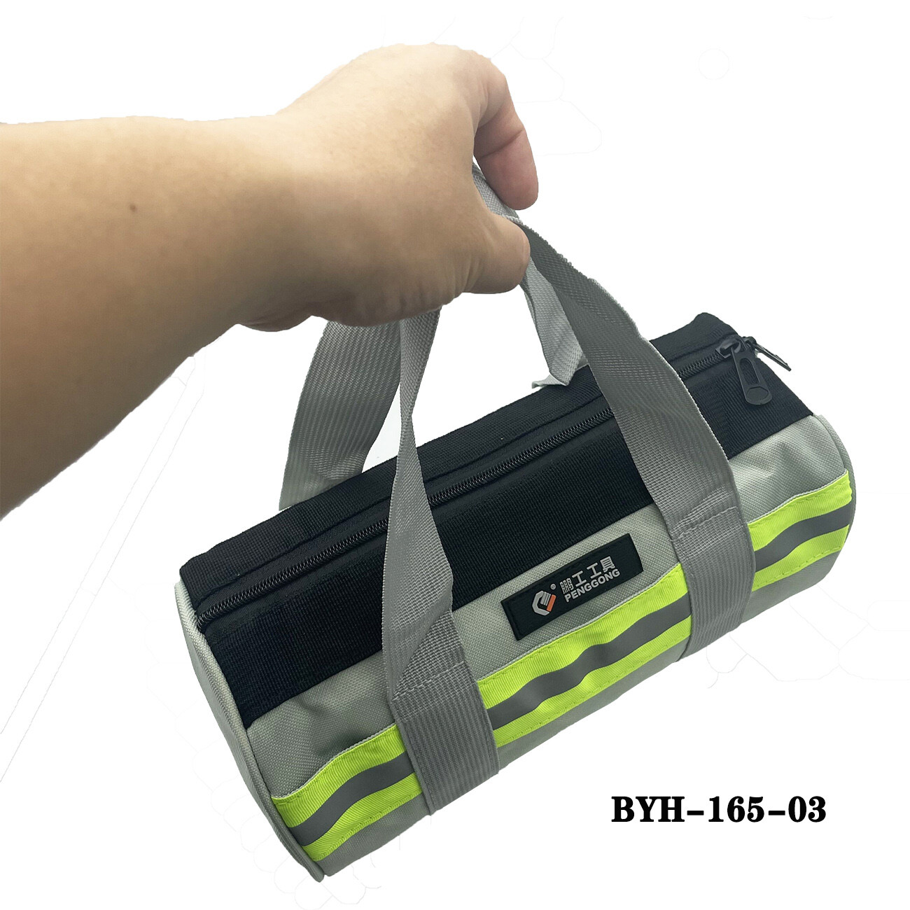 Heavy Duty Professional Tool Bag with Metal Zippers Wide Mouth Multi-Purpose Pro