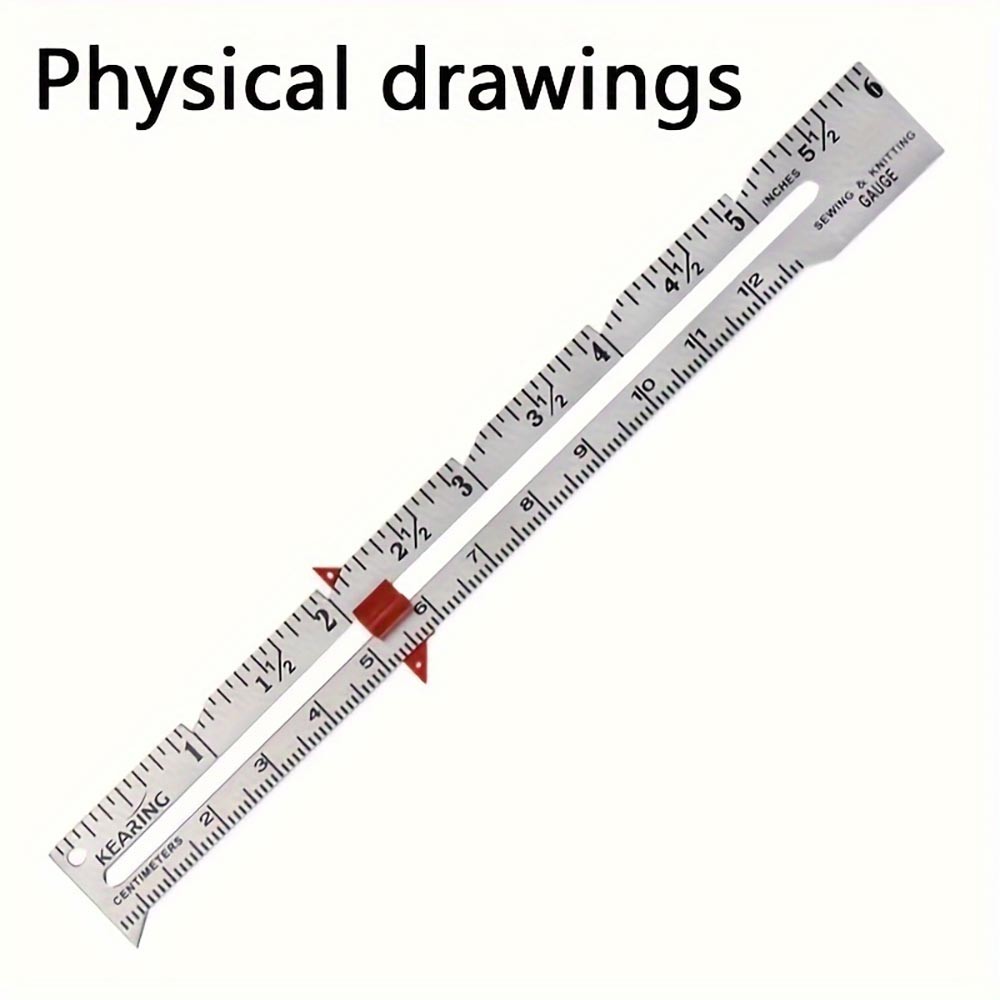 Lightweight Plastic Sewing Gauge, Portable & Versatile, for Quick Measurements