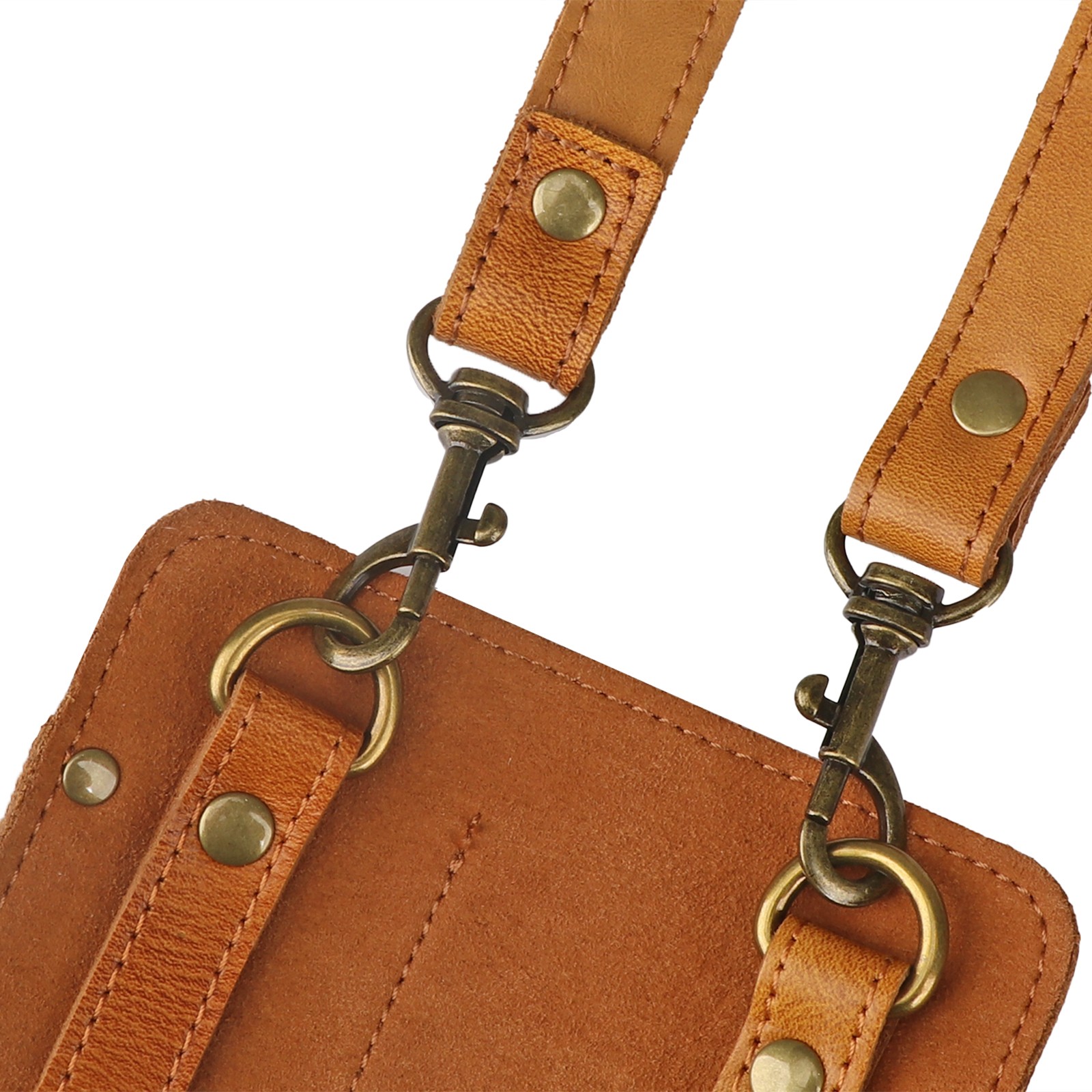TOURBON Leather Garden Tools Organizer Belt Pouch Florists Crossbody Bag Women
