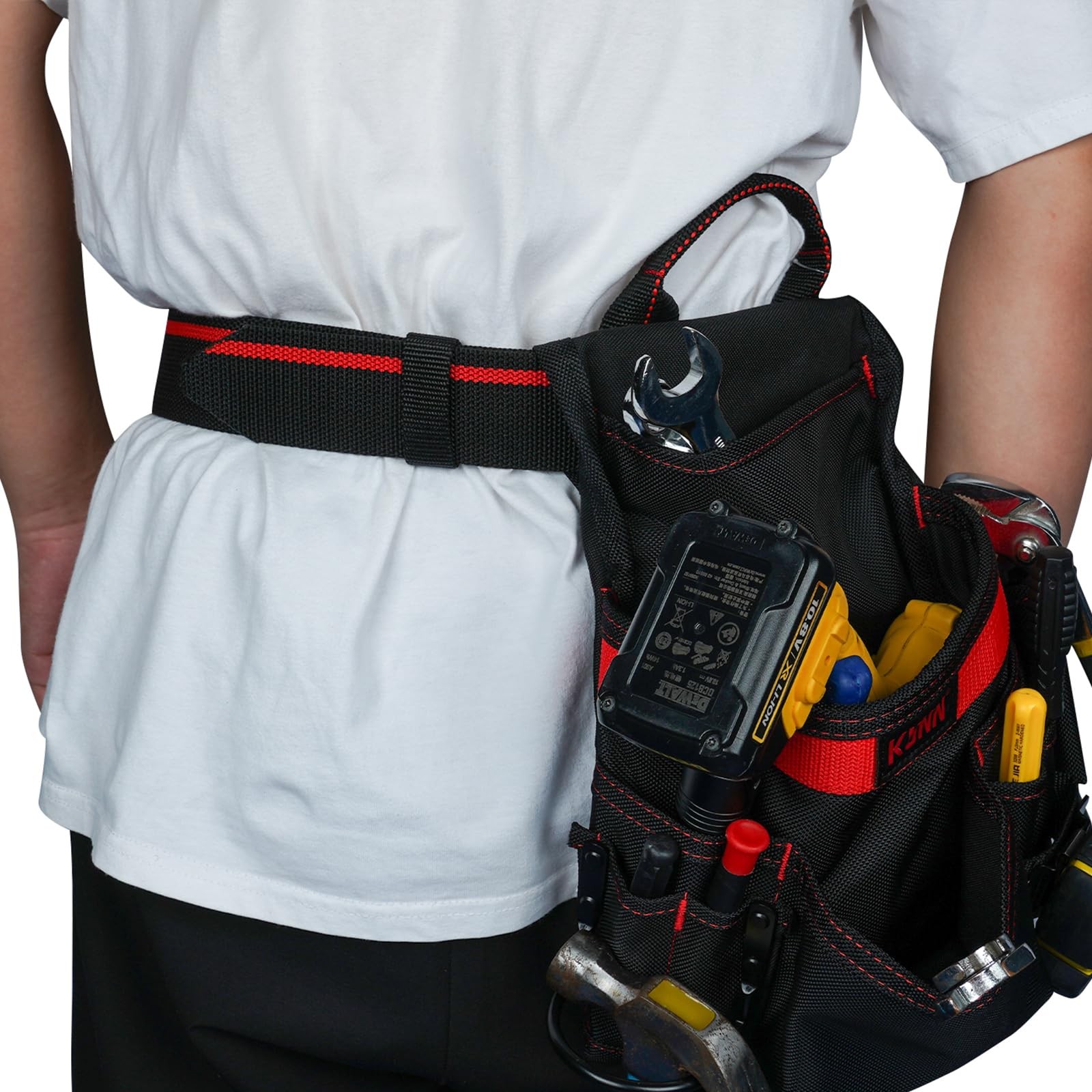 Work Tool Belt QuickRelease Buckle Heavy Duty Adjustable Electrician Red 2 In