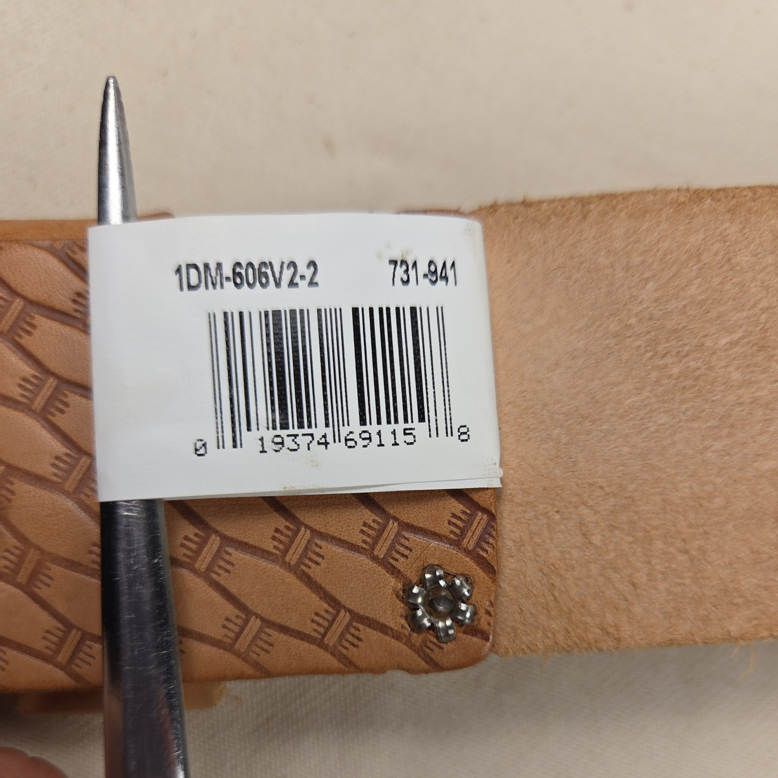 McGuire-Nicholas 2″ Leather Prof Work Belt Tool Belt in Saddle Raw Cow Hide 46”L