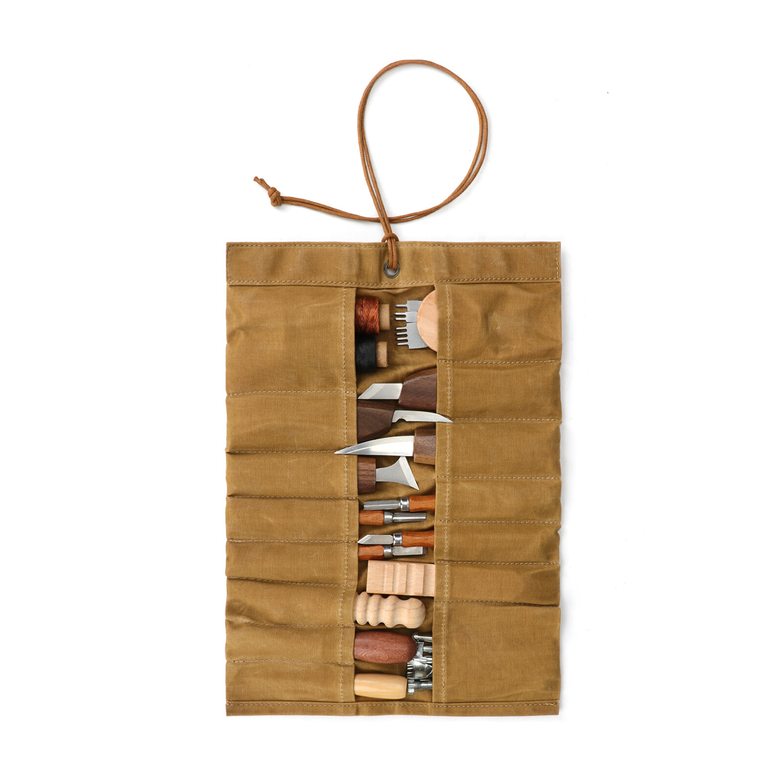 Roll up Canvas Tool Carry Holder Carving Knife Organizer Bag Handy Pouch