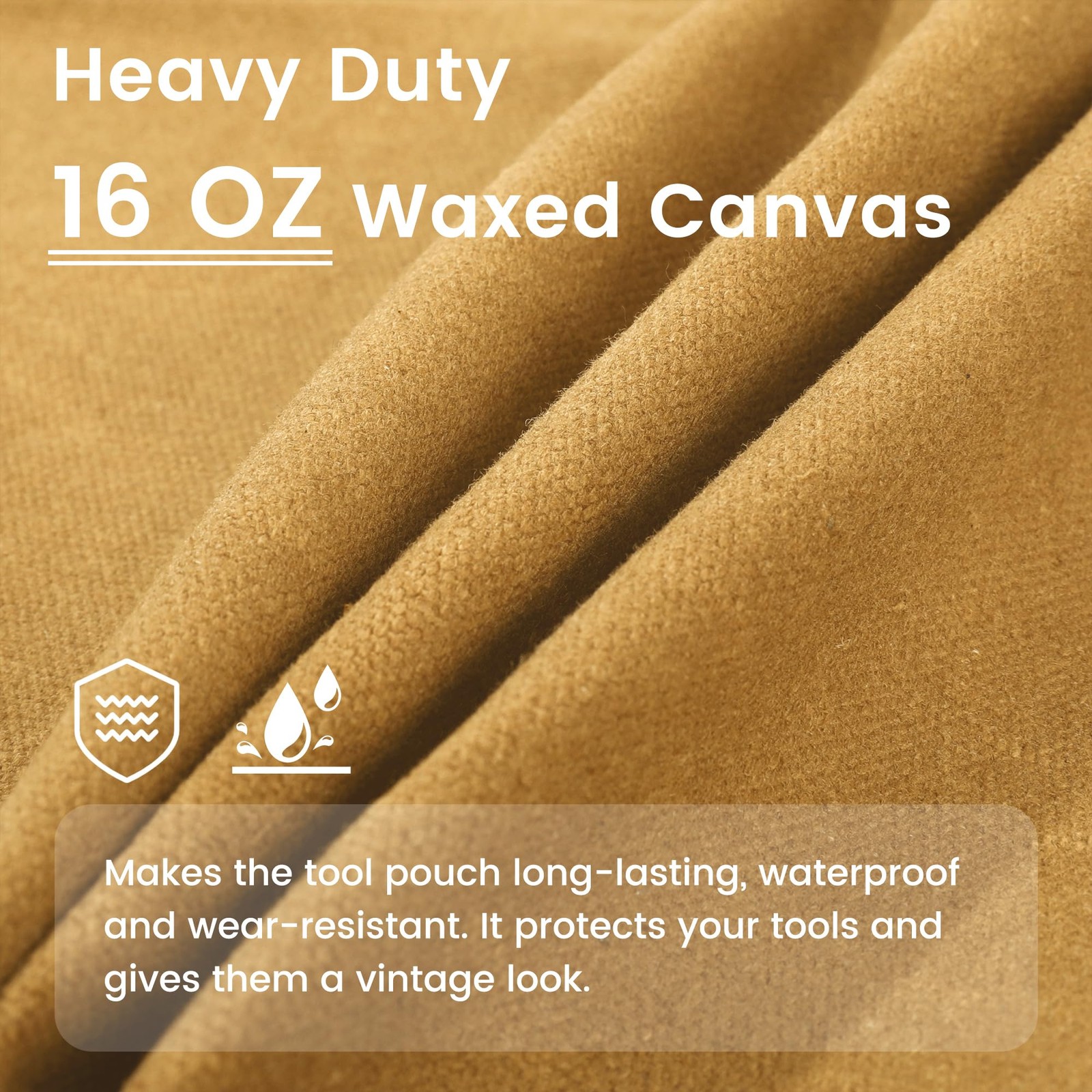 Canvas Tool Bag Zippered Pouch 16 OZ Waxed 9.5″L X 10.5″W X 5.5″H – Storage