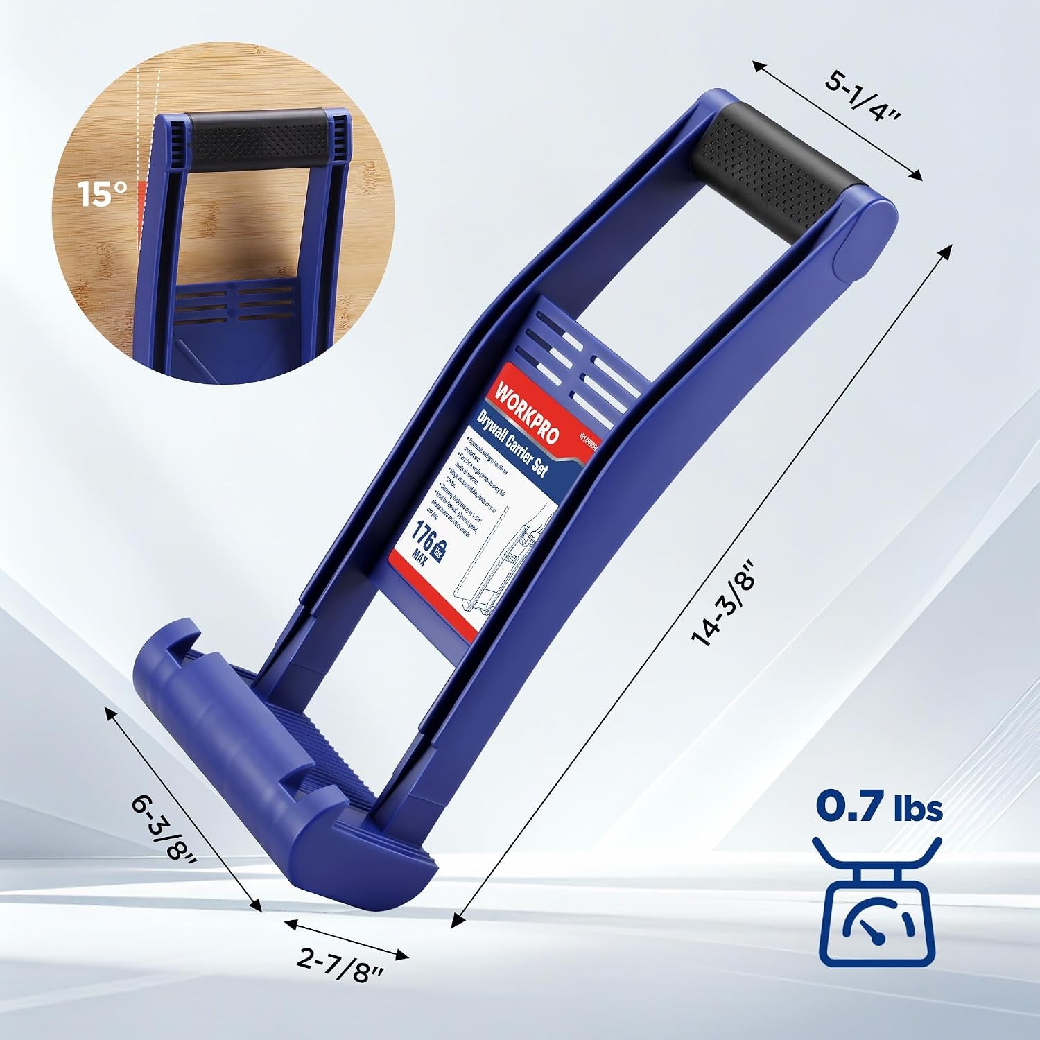 Drywall Carrier 2 Pack Plywood Carrier Tool with 176 lbs Load Capacity