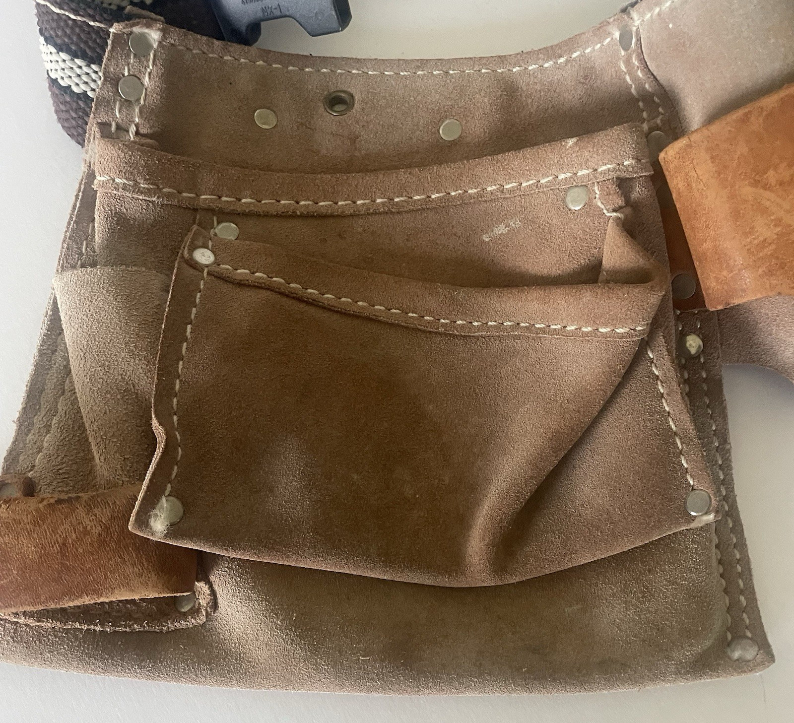 Nicholas Heavy Split Cowhide Leather Tool Belt Handyman 493X Pouch Carpenter USA