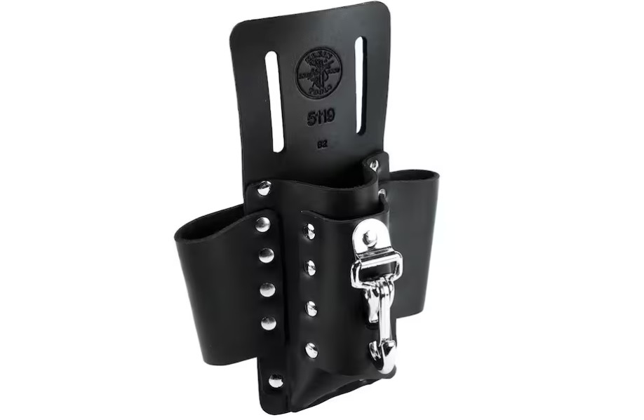 KLEIN TOOLS (SMALL) Electrician Leather Multi Tool Belt 4 Pocket Pouch (NEW)