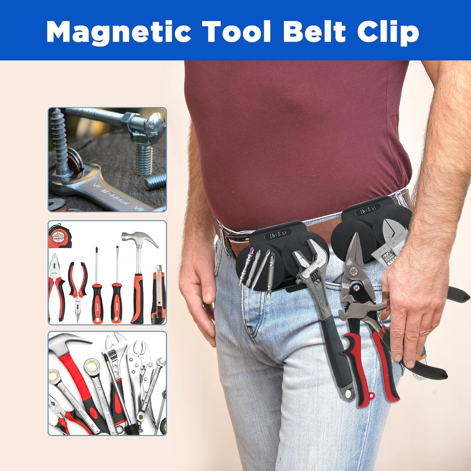 Magnetic Tool Holder，Heavy-Duty Magnetic Tool Holder for Belt Clip-On Belt Ma…