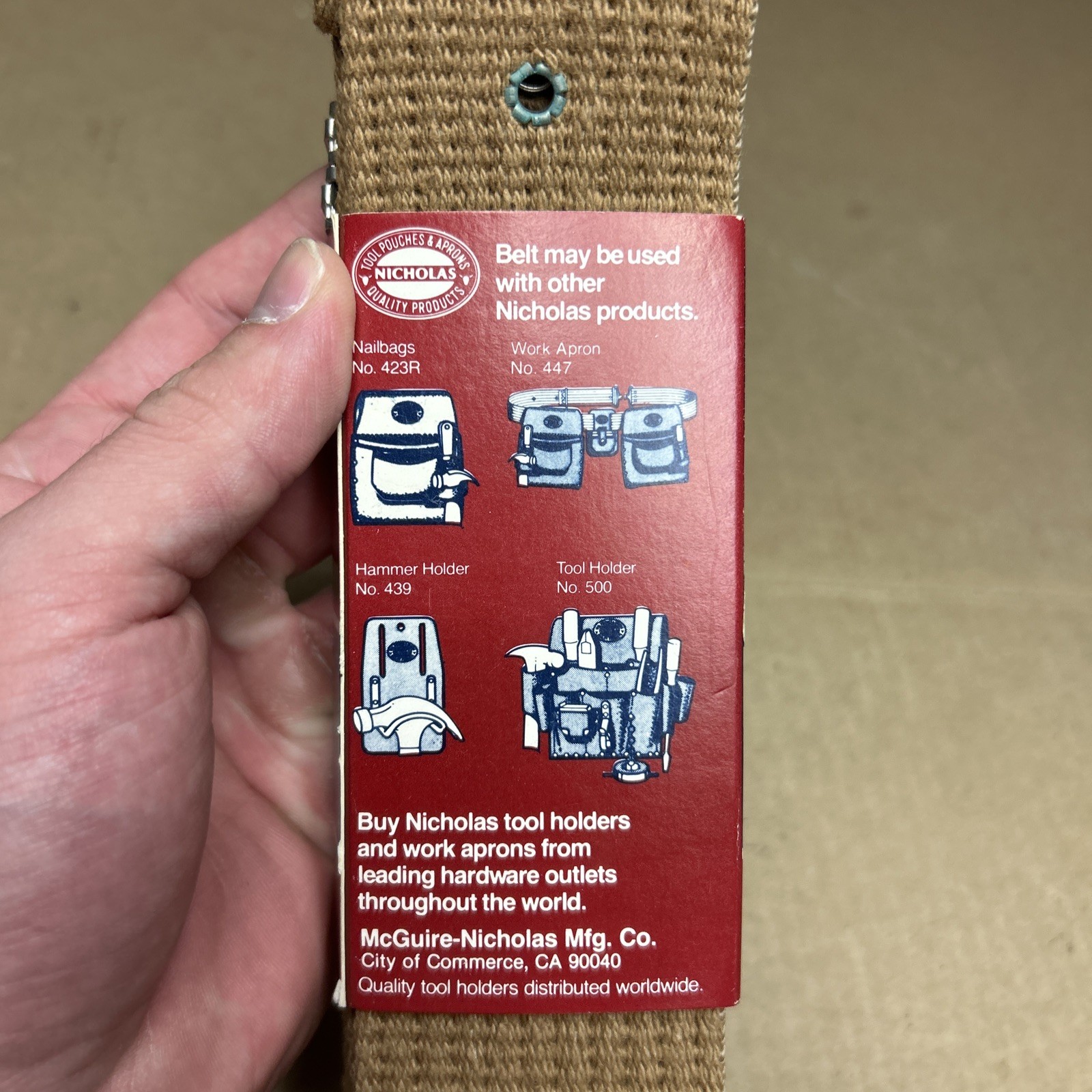 Nicholas Tan Cotton Work Belt 2.25″ Wide Fits Size 29-48 Buckle