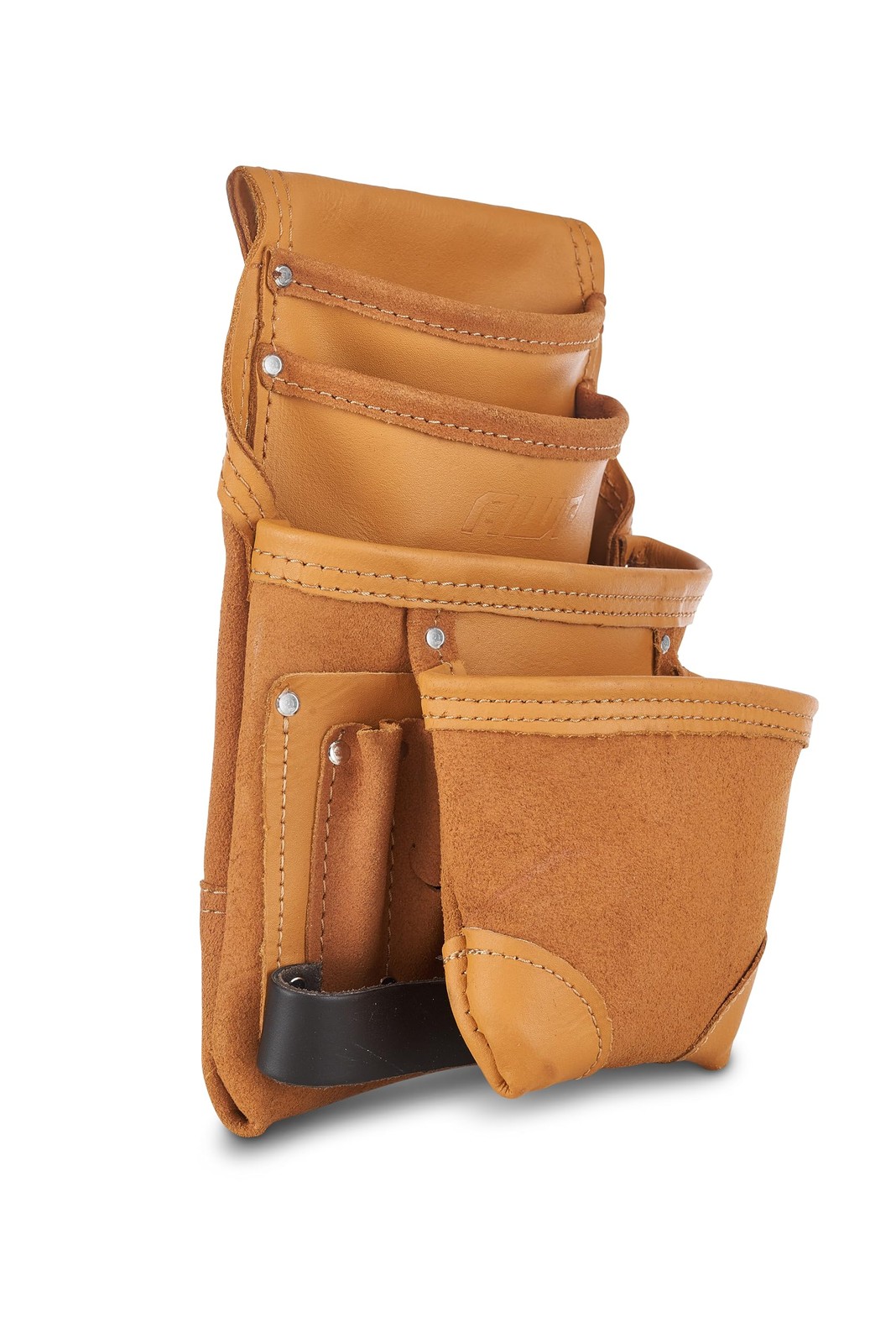 AWP Genuine Leather Premium Tool Pouch Multi-Pocket Organizer for 1 Pack, Tan