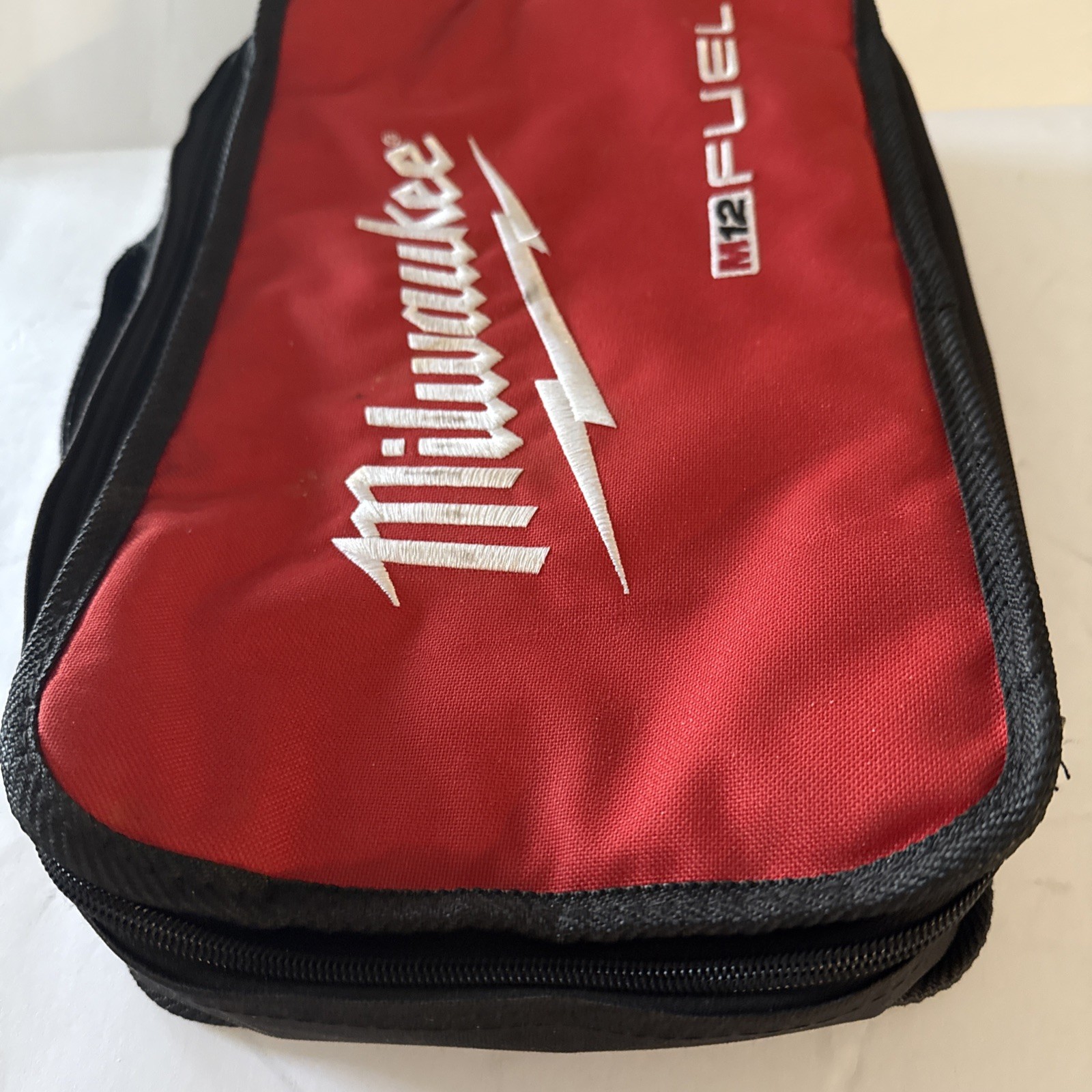 Milwaukee Soft Tool Bag – M12 Fuel Zip Case Red Size 12”L X 9” X 3.5”H