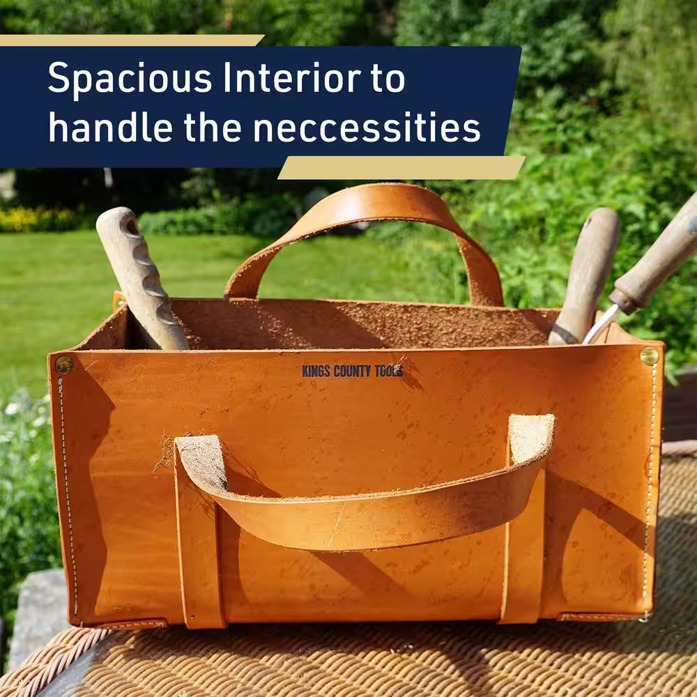 7 In. Buffalo Leather Tote Tool Bag