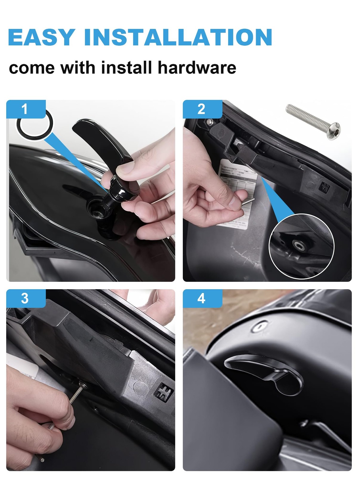 Saddlebag Latches, Black Saddle Bag Latch for Harley Davidson 2014-2024 Stree…