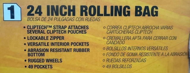New ToughBuilt – 24″ Rolling Bag with 49 Pockets and Rugged Wheels
