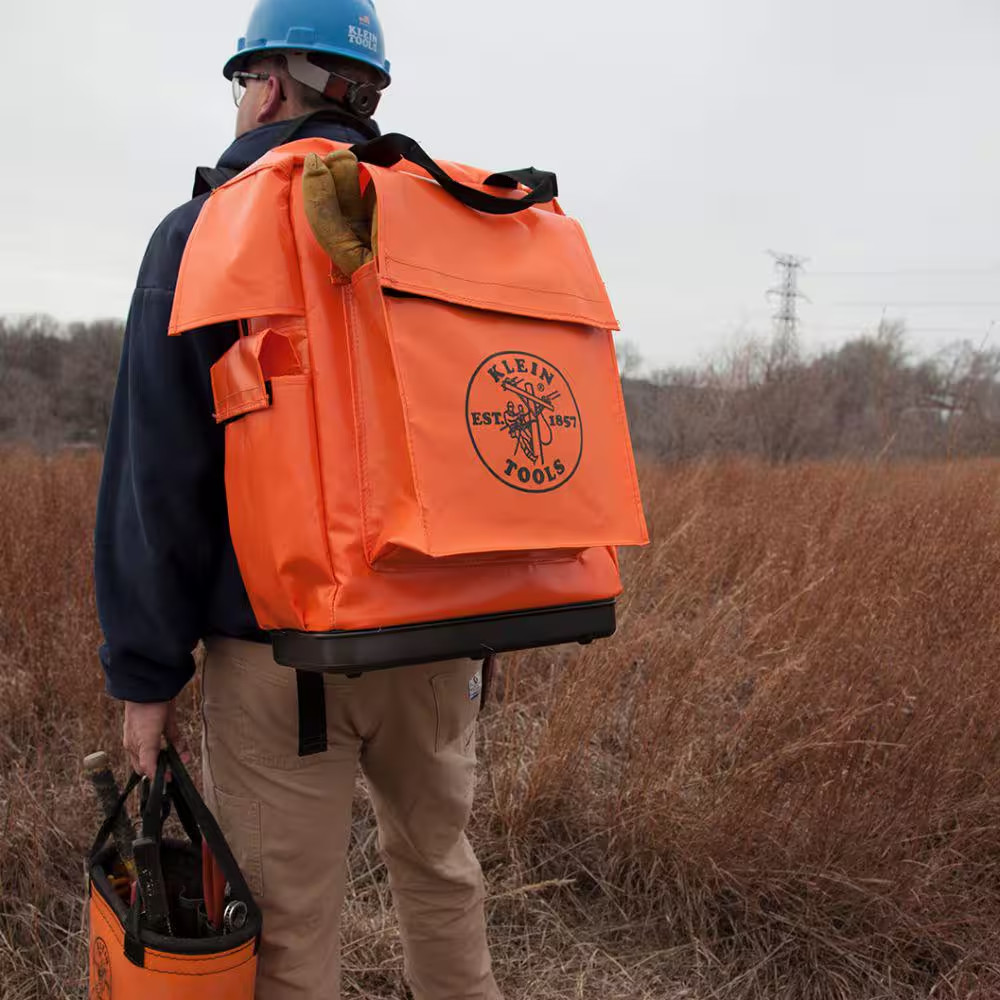 Tool Bag Backpack, 18-Inch, Orange