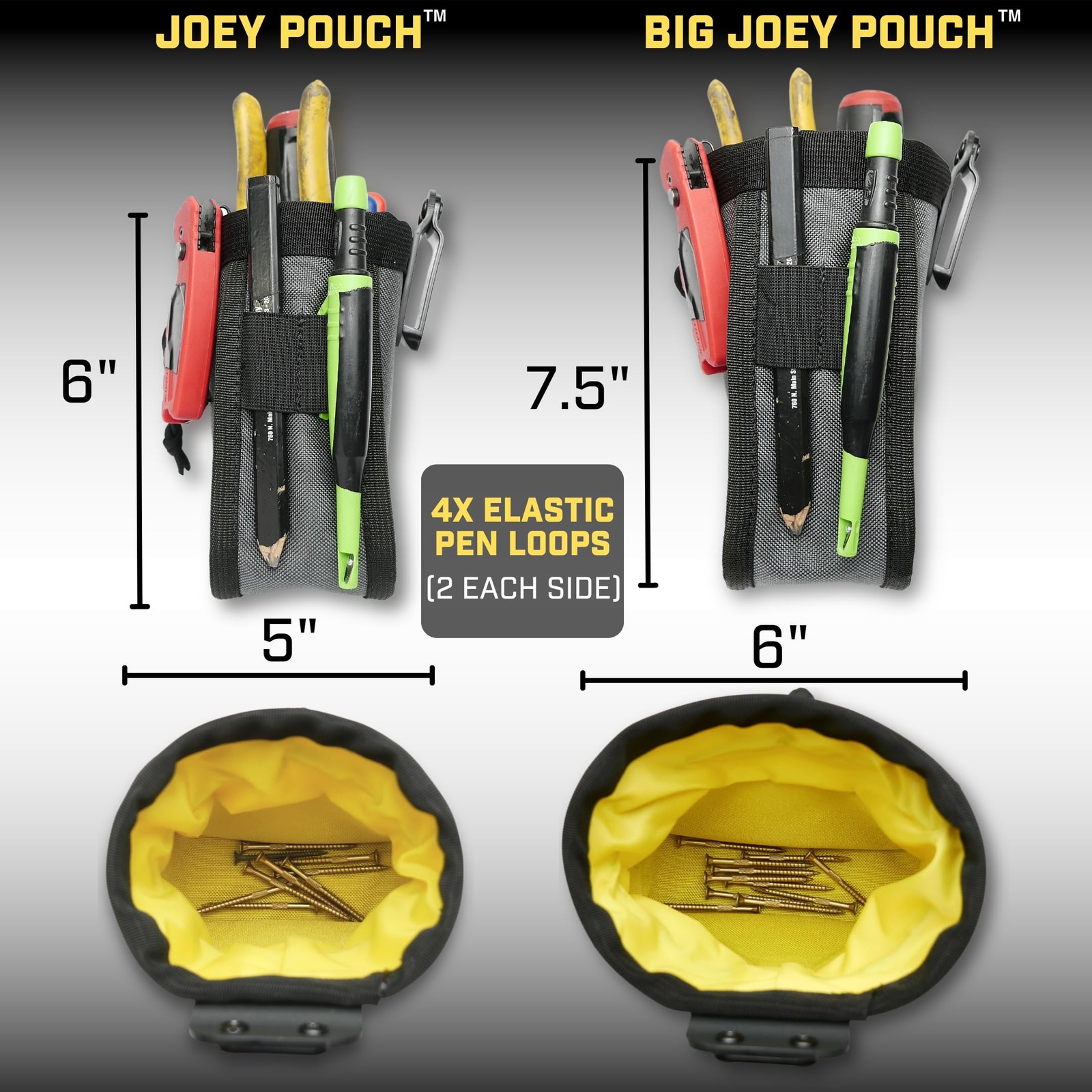 Joey Pouch V2 | Clip-On Tool Belt Bag for Tools, Screws, and Nails – Great fo…