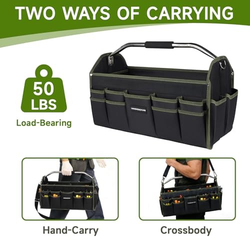 20In Electrician Tool Bag – Foldable – Heavy Duty – Open Top – 20IN