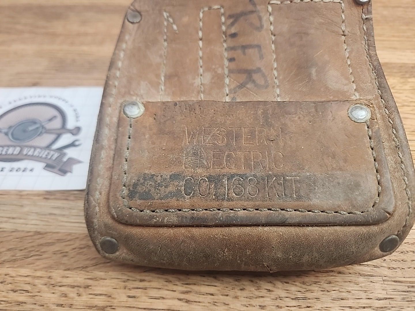 Vintage Western Electric Leather Tool Pouch, 168 Kit