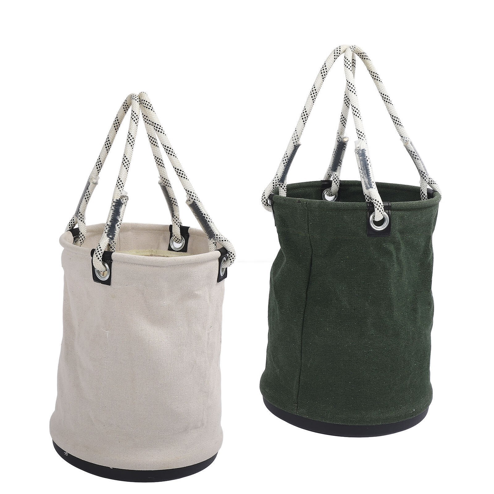 Canvas Bucket 40x30cm 30KG Load Bearing Plastic Bottom Nails Bolts Tool