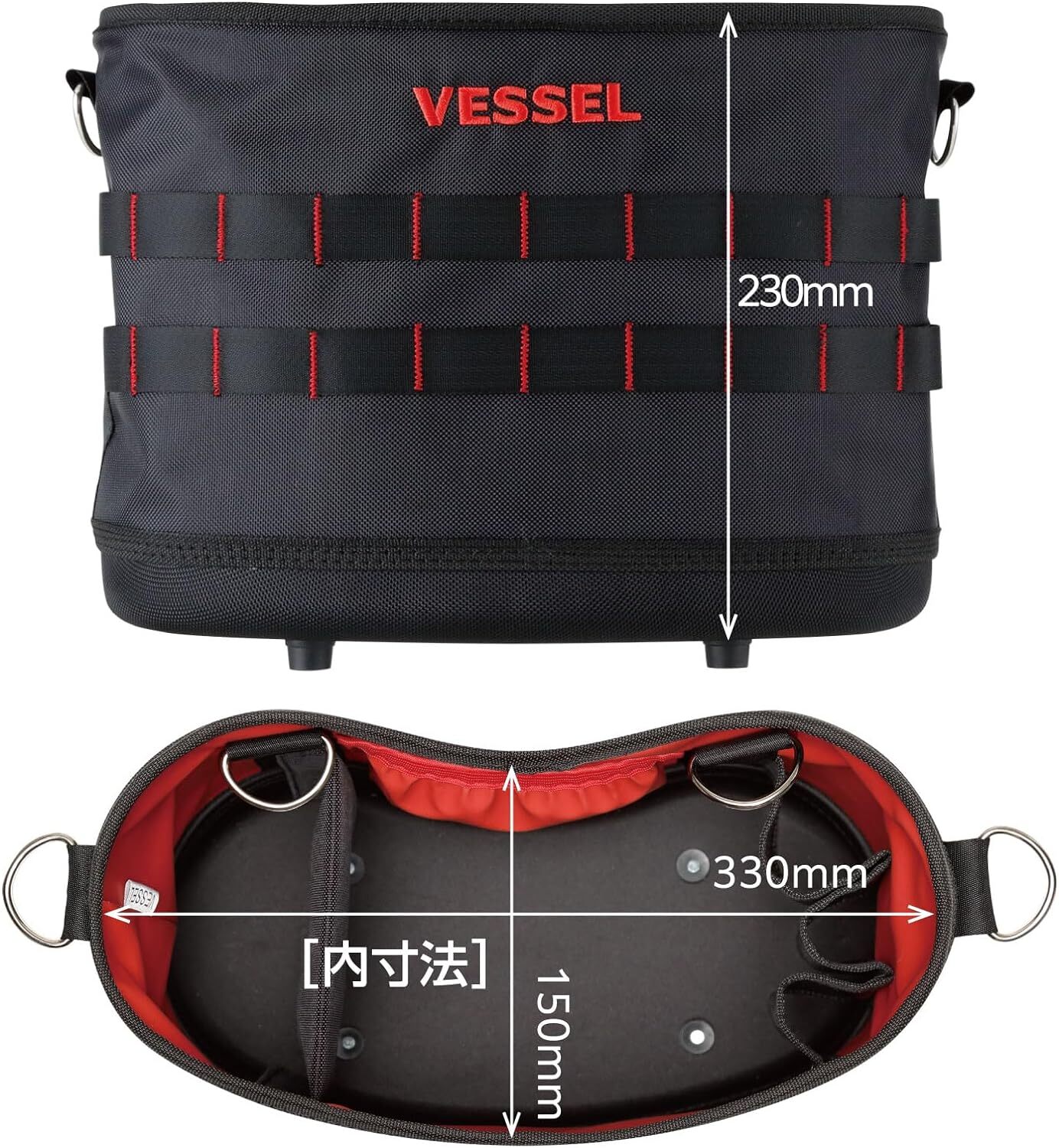VESSEL Tool Bag TOUGH FIT BUCKET 3 size S,M,L TBK-200,300,400 China