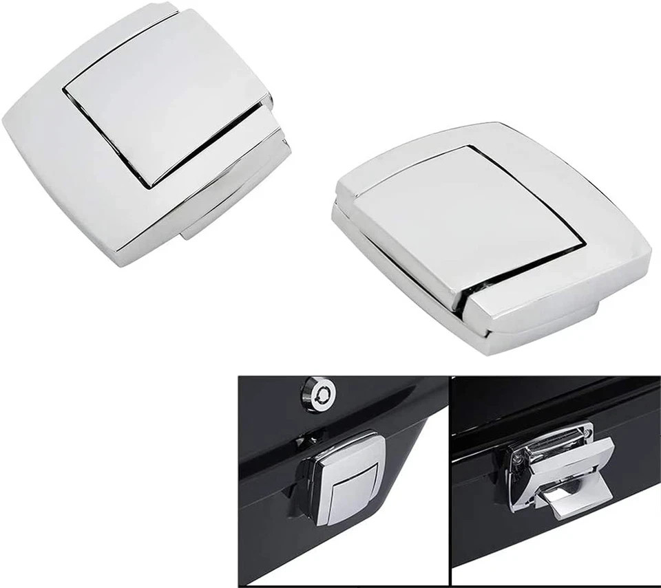 Chrome Tour Pack Pak Latches Fits for Harley Touring Street Electra Road Glid
