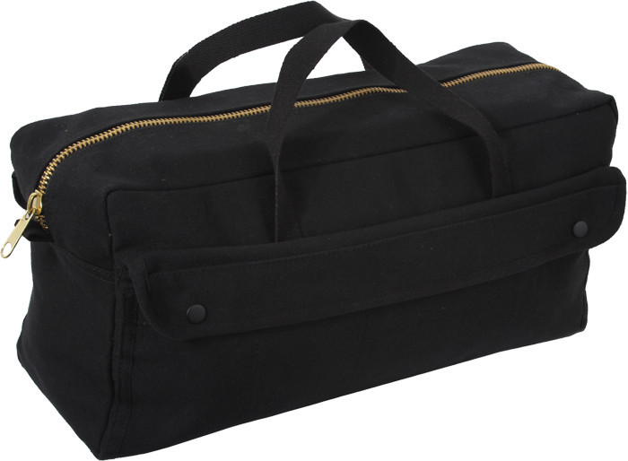 Black Mechanics Brass Zipper Heavy Duty Jumbo Tool Bag