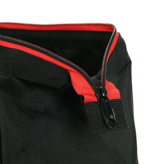 Hyper Tough 12-inch Polyester Tool Bag, with Full-Length Zipper and Double Strap