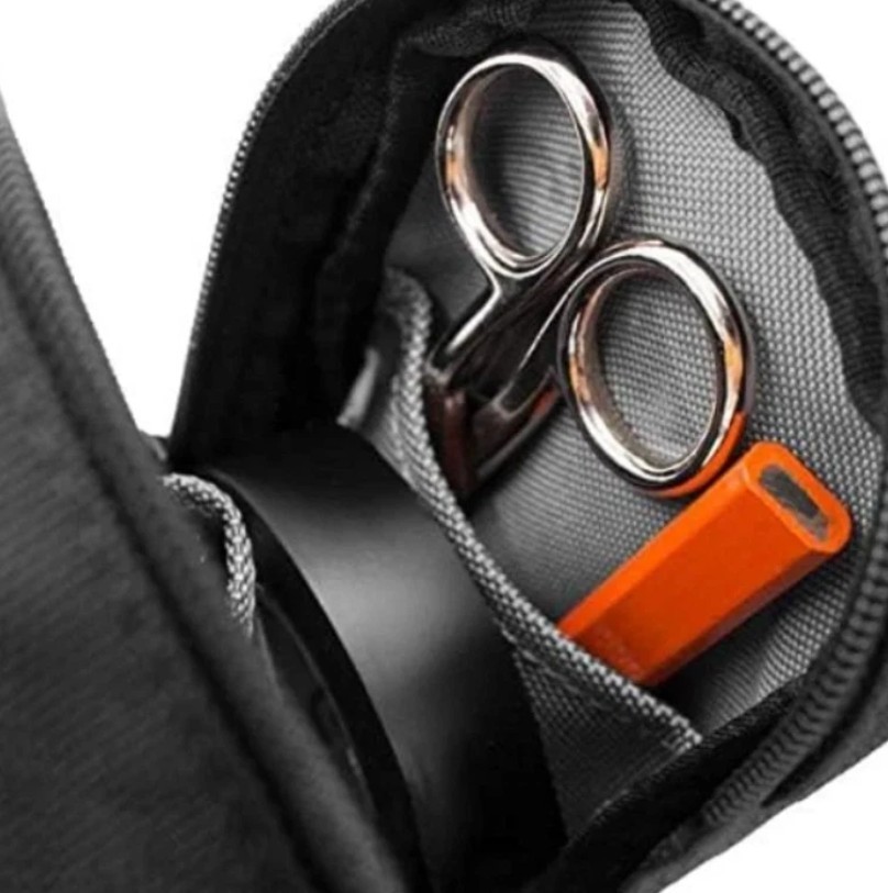 Husky Clip-On Tool Belt 4.5 in. Pouch-3 Pockets Durable Heavy Duty 570 971