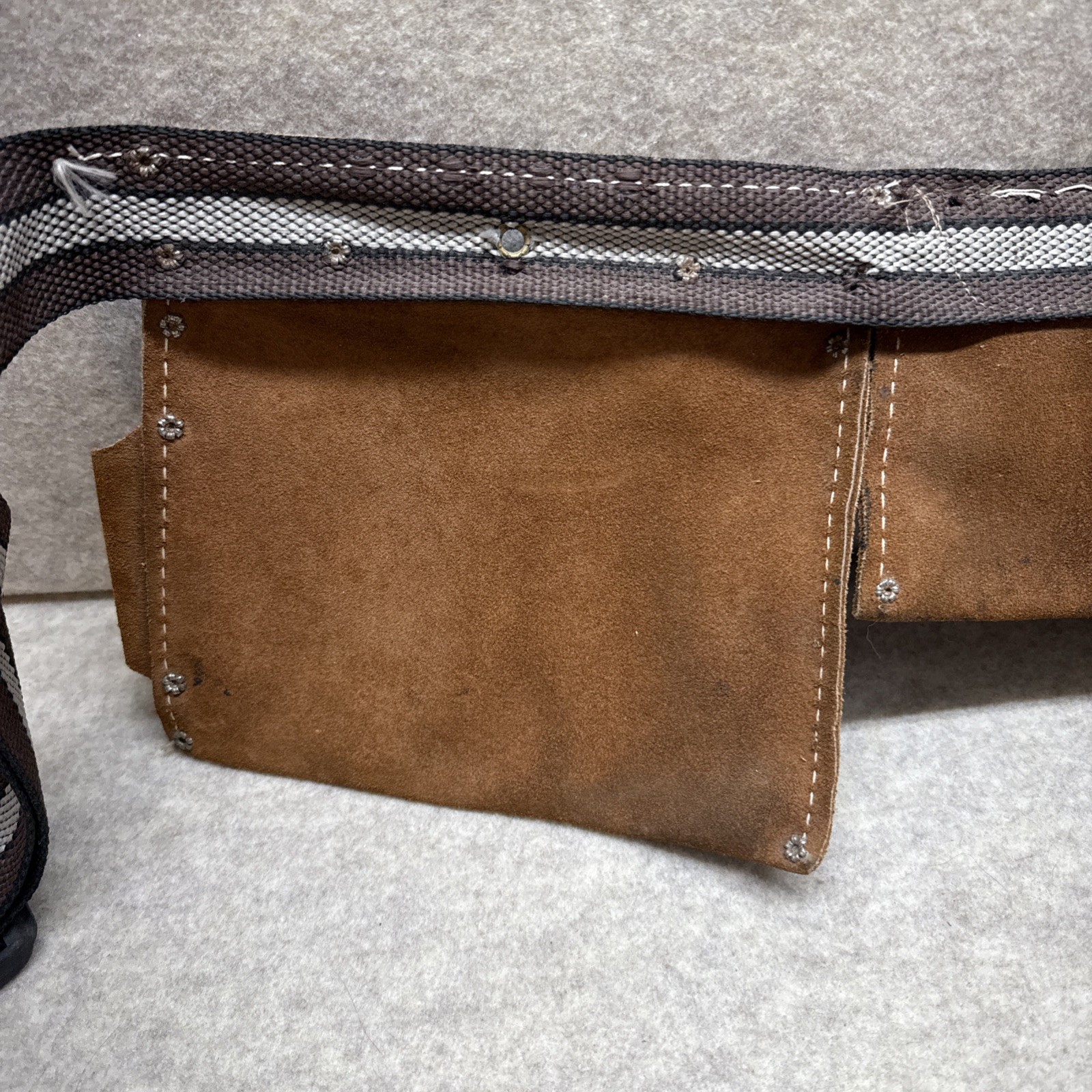NICHOLAS Work Gear Suede Cowhide No. 497 Tool Pouch Belt Adjustable USA Made
