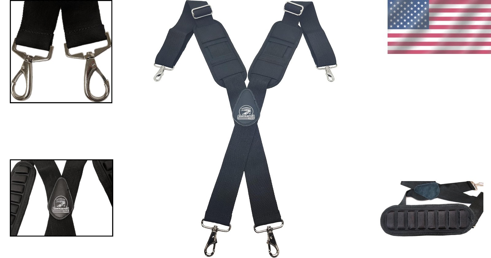 Ultimate Comfort Molded Air Channel Suspenders for Tool Belts – Adjustable Fit