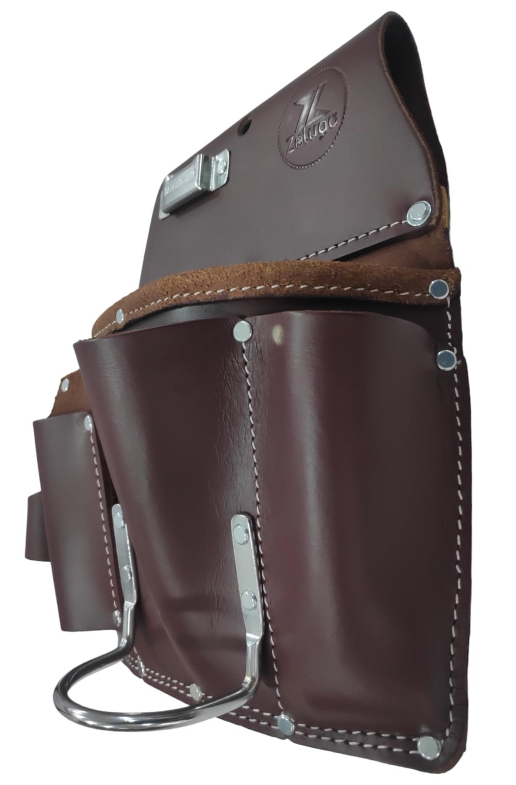 Cherry 11 Pocket Pro Leather Drywall Pouch Heavy Duty Carpenter Tool Bag