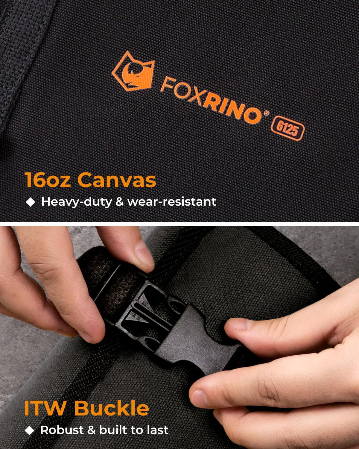 Wrench Roll, Wrench Roll up Pouch, 19-Pocket Heavy Duty Canvas Wrench