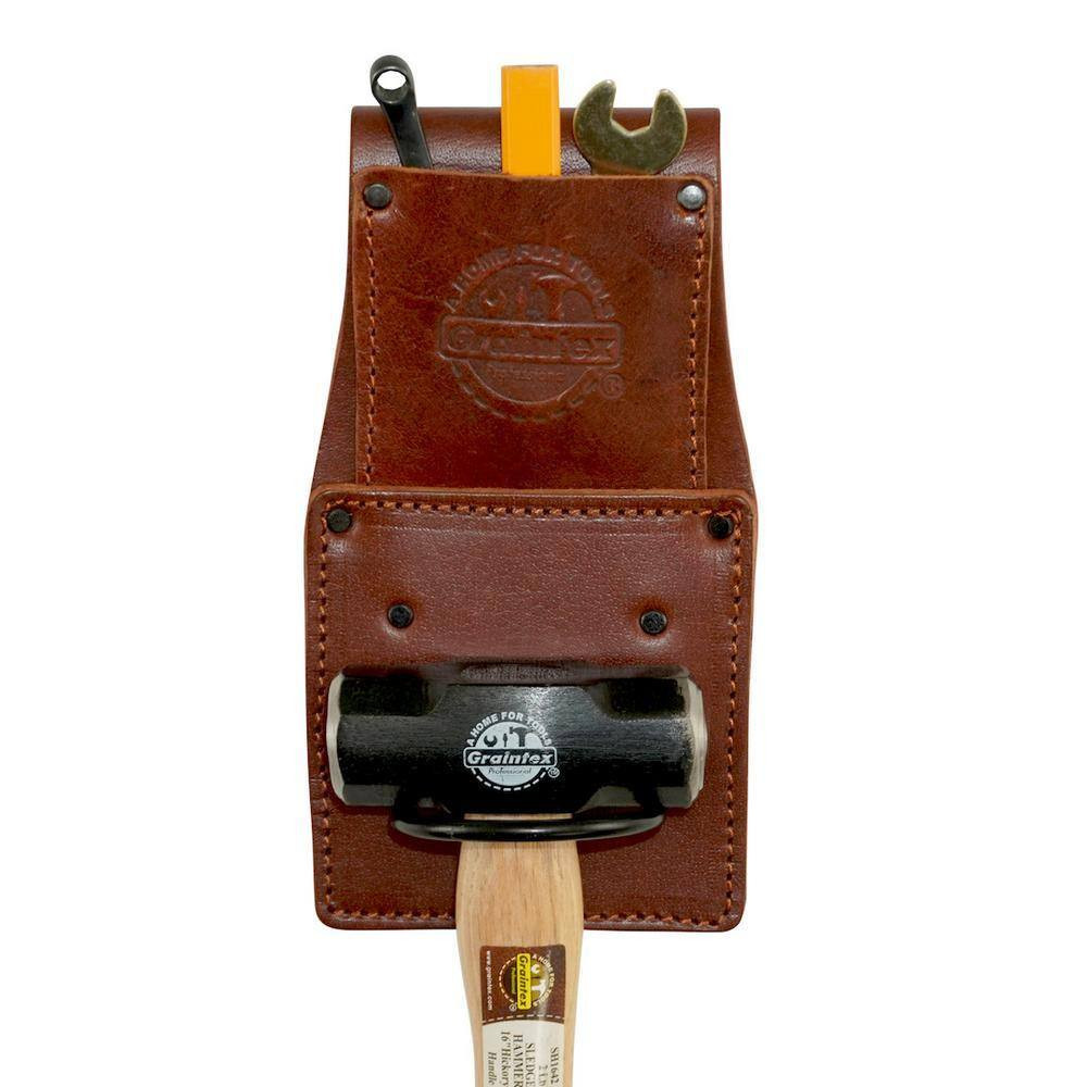 2 In. Ambassador Series Top Grain Brown Leather Hammer Holder