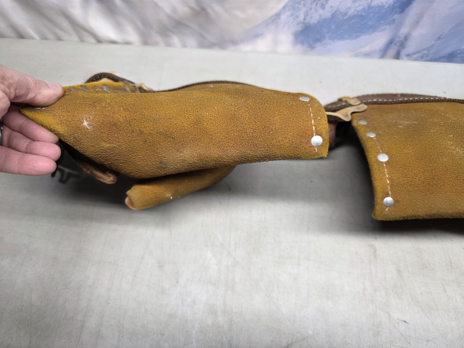 🔥 Vtg Action Leathercraft ALA 427 Brown 11 Pocket Adjustable Tool Belt 34-38″